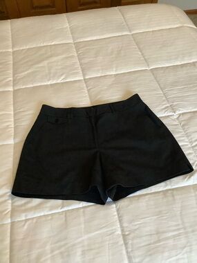 White House Black Market Black High-Waist Tailored Shorts